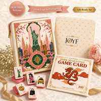Coffret Cadeau Mahjong Premium NYC, Tuiles de Mahjong Américaines Gravées avec des Motifs de la Mode de New York, de la Gastronomie, de Broadway et des Lieux Emblematiques de la Ville