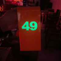 Placas de Número de Mesa Luminosas de Plástico Impresas Personalizadas, Señalización Brillante para Decoración de Eventos y Fiestas de Boda