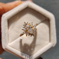 Bagues de fiançailles en or massif 10k 14k 18k avec diamant de culture certifié IGI CVD HPHT taille marquise pour femmes et hommes