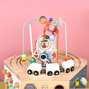 Bébé éducation planche occupée <span class=keywords><strong>Cube</strong></span> <span class=keywords><strong>d</strong></span>'<span class=keywords><strong>activité</strong></span> <span class=keywords><strong>en</strong></span> <span class=keywords><strong>bois</strong></span> multi fonction boîte occupée <span class=keywords><strong>en</strong></span> <span class=keywords><strong>bois</strong></span> labyrinthe de perles - Product Image 4