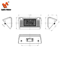 Lámpara de Trabajo LED Rectangular de 5 Pulgadas, 900LM, Certificación ECE R10, Luz Antiniebla Todoterreno para Tractor y Excavadora de Uso Pesado, LML-13X-15