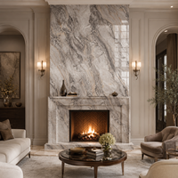 Nouvelle dalle en pierre frittée effet marbre vénitien, carrelage en porcelaine poli effet marbre 1600 x 3200 x 12 mm pour mur