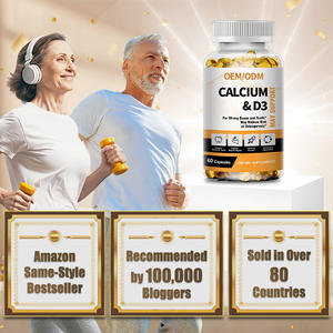 Suplemento D3 en Cápsulas Blandas, Calcio Orgánico + Suplemento D3, Cápsulas Blandas Altamente Absorbibles para la Fuerza Ósea en Adultos, Suplemento Dietético Natural - Product Image 4