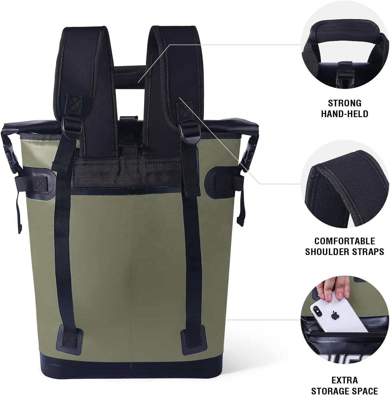 Buffalo Gear Insulated Tarpaulin Cooler Backpack 18L 30L