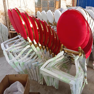Bền Vàng Thép Không Gỉ Nhung Đỏ Vải Tiệc Ăn Nhà Hàng Đảng Đám Cưới Trẻ Em Trẻ Em Ghế - Product Image 1