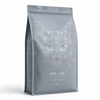 Sachet d'emballage personnalisé pour aliments pour animaux (chiens et chats) avec fermeture éclair refermable, qualité alimentaire, pour aliments secs et friandises, réutilisable