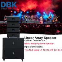 Sistema de Audio Profesional, Altavoz Line Array de Rango Completo Dual de 10 Pulgadas + Subwoofer Dual de 18 Pulgadas, Equipo de Sonido PA para Iglesia