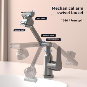 <span class=keywords><strong>Robinet</strong></span> de lavabo moderne pivotant <span class=keywords><strong>à</strong></span> 1080 ° avec 2 modes de sortie d'eau <span class=keywords><strong>Robinet</strong></span> mitigeur chaud et froid <span class=keywords><strong>Robinet</strong></span> de lavabo <span class=keywords><strong>à</strong></span> extension <span class=keywords><strong>rotative</strong></span> <span class=keywords><strong>à</strong></span> bras mécanique - Product Image 4