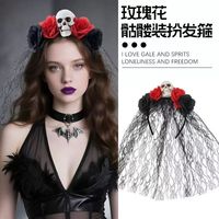 Costumes de cosplay Squelette Rose morte Toile d'araignée Fleur Œil de mort Mamanita Mariée Fête Madeshine Adulte Halloween Film d'horreur Maquillage