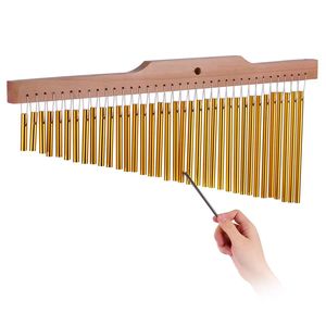 En gros Instrument de percussion Orff 9/25/36 tons Or/Argent Carillons à vent compacts/Carillons en coquilles avec support en bois Musical - Product Image 3