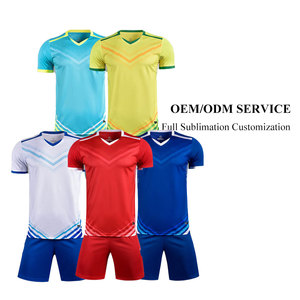 Jersey Sepak Bola Pria Cepat Kering Kustom Grosir, Jersey Kustom, Kaos Sepak Bola dan Set Seragam, Set Jersey Sublimasi - Product Image 1