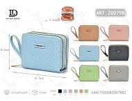 Portafoglio da Donna in Pelle Sintetica Microfibra con Doppia Cerniera, Formato Piccolo, per Uso Quotidiano - Product Image 1