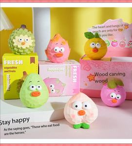 Wood Carving Style Fruit Resin Figurine Cute Creative <strong>Funny</strong> Peach Orange Avocado Home Office Desk Decoration <strong>Gift</strong> - Product Image 5