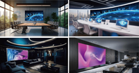 Écran vidéo LED d'intérieur M-SHINE COB P0.78, mur d'affichage, contraste élevé, luminosité 600 cd/m², fréquence de rafraîchissement 7680 Hz, étanche, garantie 2 ans