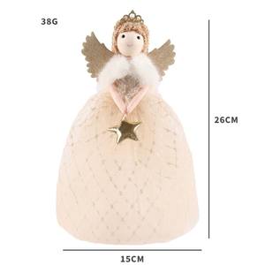 Décoration de Noël Ins Style mignon ange petite fille poupée ornement pour arbre de Noël Topper et décor à la maison de vacances - Product Image 5