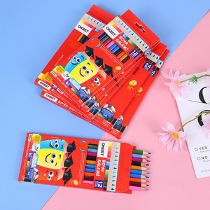 Lot de crayons multicolores à base d'huile pour enfants, lot de 24 pièces/boîte, papeterie <span class=keywords><strong>en</strong></span> gros - Product Image 1