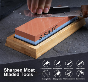 <span class=keywords><strong>Kit</strong></span> de 4 afiladores de cuchillos de cocina profesionales, piedra de afilar de doble grano 400/1000, soporte OEM personalizado - Product Image 5