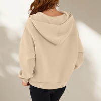 Personnalisé femmes surdimensionné 1/4 fermeture éclair recadrée polaire sweats 2025 automne mode Y2k quart fermeture éclair pull à manches longues sweats à capuche