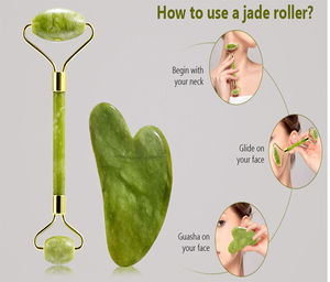 Masseur naturel pour le visage, 1 pièce, grattoir de <span class=keywords><strong>Gouache</strong></span>, masseur facial, Jade - Product Image 5