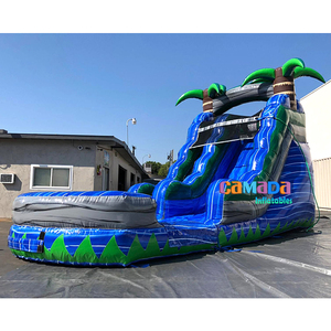 Château gonflable pour enfants, toboggan aquatique, jeux gonflables, toboggan aquatique tropical gonflable commercial - Product Image 6