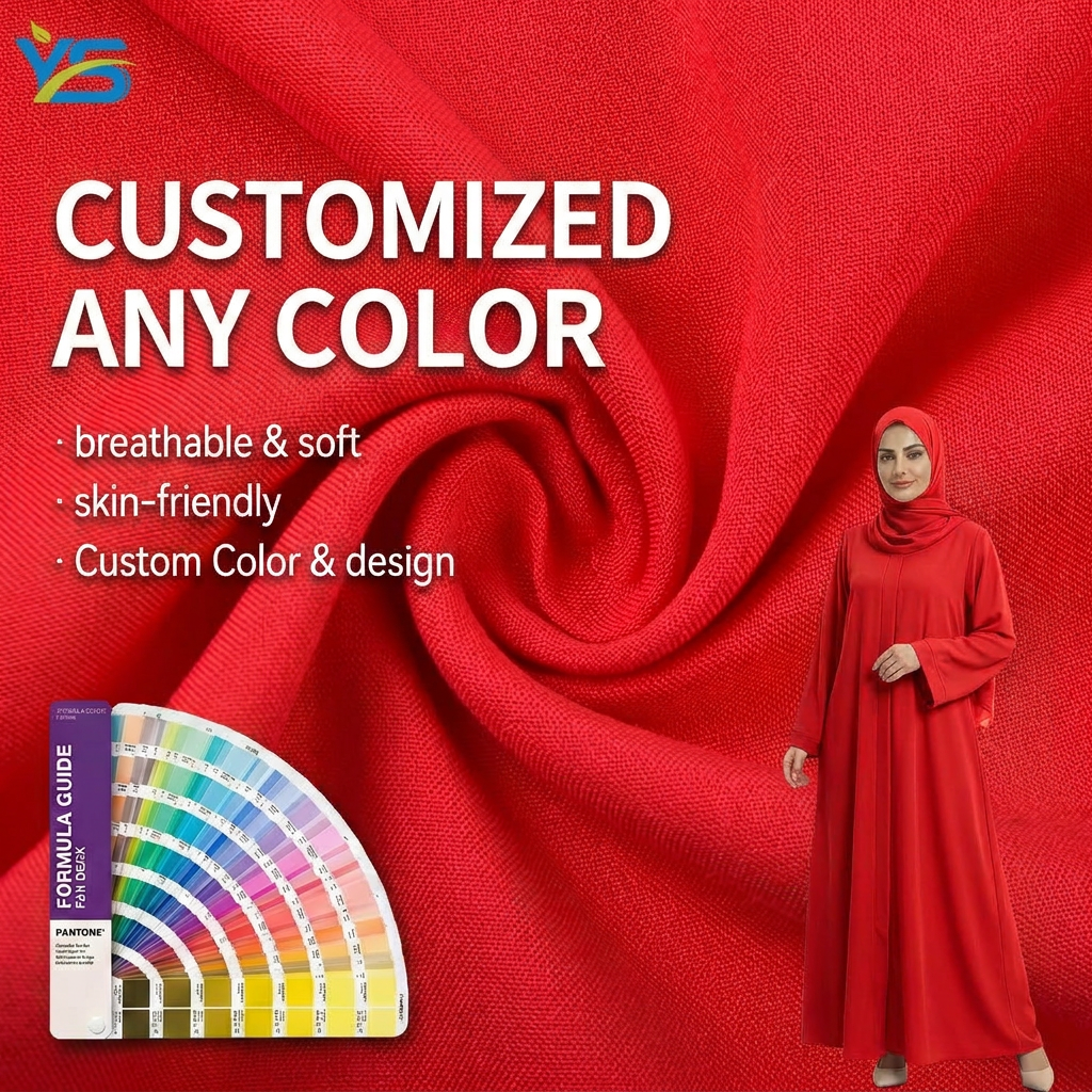 Custom Colour Red Solid Anti-pilling 30s 100%Rayon Viscose Fabric Wholesale Floral Rayon Fabric For Garments