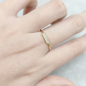 Fournisseur de confiance respectueux Bijoux en diamants de laboratoire en gros Bagues empilables en diamant baguette en <span class=keywords><strong>or</strong></span> 14 carats Bague en <span class=keywords><strong>or</strong></span> <span class=keywords><strong>750</strong></span> au personnalisé - Product Image 5