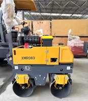 Rouleau Compacteur Manuel de 0,8 Tonne XMR083 Rouleau Compacteur à Double Tambour à Vendre