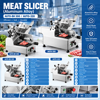 Trancheuse à viande entièrement automatique en alliage d'aluminium-magnésium, durable et facile à utiliser, pour bacon, bœuf, jambon et charcuterie