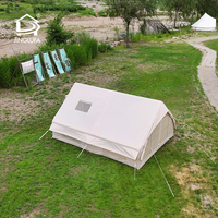 Tente de camping gonflable d'extérieur facile à installer, imperméable, avec pompe manuelle