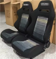 Vente directe d'usine, siège Recaro en fibre de carbone et daim, siège baquet Recaro avec rail coulissant, sièges baquet pour voiture