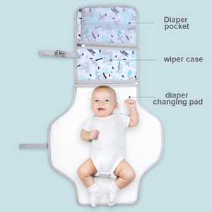 Almohadilla para cambiar pañales, alfombrilla para cambiar pañales de bebé impermeable portátil, bolsa para mamá, bolsa multifunción para pañales - Product Image 6