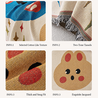 Housse de canapé en tissu à motif de dessin animé mignon, universelle quatre saisons, anti-boulochage, respirante, anti-salissure, protection de meubles