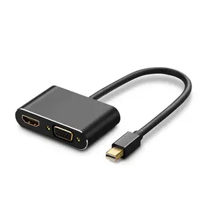 Mac 4K VGA adaptörü P için HDMl 1080 için Mini Displayport DP Thunderbolt