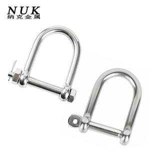 Manille en acier inoxydable Nuk de type D avec goupille à vis à tête carrée, quincaillerie marine extérieure métrique - Product Image 4