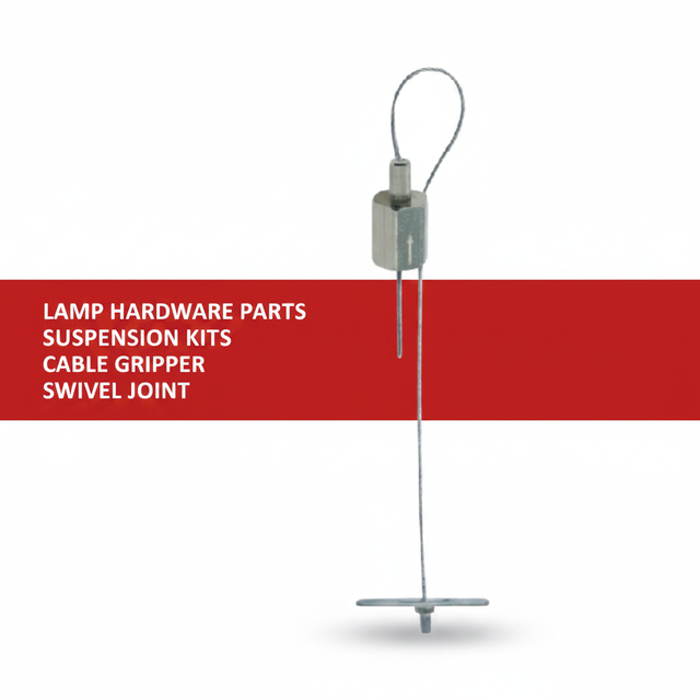 Adjustable Copper Cable Clamp Kit with Stainless Steel Wire Rope Clip Professional Lighting Suspension Hanging System