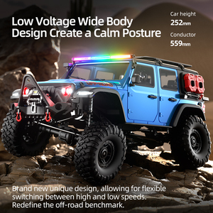 R1011-R1016 2.4GHz đài phát thanh điều khiển 4WD off-road xe 550 chải động cơ Rocker Crawler <span class=keywords><strong>RC</strong></span> xe với đèn LED cho người lớn - Product Image 3