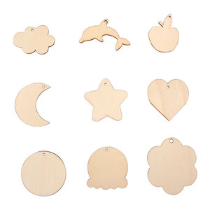 Chips de Madera Redondos Pintados a Mano para Decoración de Paredes de Jardín de Infancia, Manualidades DIY, Decoraciones para Aulas - Product Image 5