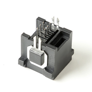 Prise téléphonique RJ11 6P6C 6P4C à port unique 180 degrés verticale deux côtés pieds en fer six noyaux tête en cristal prise femelle <span class=keywords><strong>RJ45</strong></span> - Product Image 4