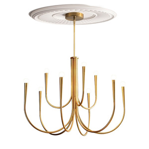 Lámpara de techo redonda retro francesa americana con LED E14 de múltiples cabezales para sala de estar, dormitorio, comedor, estudio, hogar. - Product Image 5
