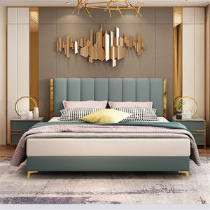 Set di Mobili per Camera da Letto di Lusso dal Design Moderno, <span class=keywords><strong>Completo</strong></span> di Testiera Illuminata in Legno, Disponibile in Versione Matrimoniale e King Size - Product Image 3