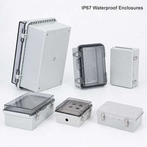 Caja de Conexiones de Policarbonato Impermeable IP66, Caja de Control Eléctrico con Cierres de Acero Inoxidable - Product Image 6