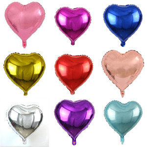 18inch đám cưới lớn ngày Valentine Helium không khí màu hồng đỏ hồng vàng đầy màu sắc lá hình trái tim bóng globos - Product Image 4