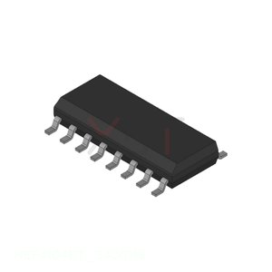 Composants logiques électroniques HEF4104BT/S400118, 16 SOlC (0,154 pouces, 3,90 mm de largeur), pilote de bus 4 bits, en stock - Product Image 1
