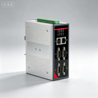 Gateway Industrial de Modo Dual 5G y 4G, Dispositivo de Red Inalámbrica para Montaje en Riel DIN, Carcasa Metálica, Amplio Rango de Temperatura con RS485