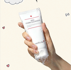 Nettoyant moussant rouge MEDICUBE 120 ml - Nettoyant visage en profondeur avec acide hyaluronique pour tous types de peau - Nettoyant quotidien coréen - Product Image 5