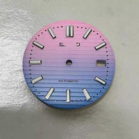 Montre en plastique lumineuse verte de 30.5mm avec mouvement NH35/36 étanche pour cadran modifié Nautilus Fit