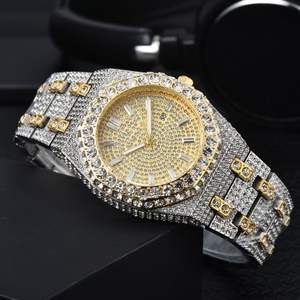 Nuovi Orologi con Cristalli di Zaffiro e Diamanti per Uomo e Donna, Movimento al Quarzo, Stile Hip-hop alla Moda con Indici Orari in Numeri Romani - Product Image 6