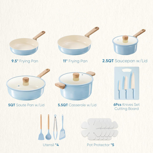 Juego de Ollas de Cerámica Duraderas, Antiadherentes, Seguras y Saludables, de Uso General para Todas las Estufas - Product Image 2