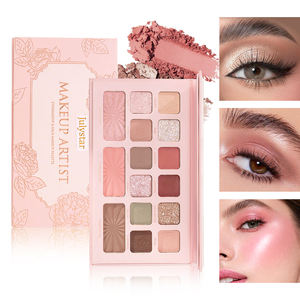PALETA DE 15 COLORES TODO EN UNO Incluye Sombras de <span class=keywords><strong>Ojos</strong></span> Mate y Perladas, Rubor, Iluminador y Tonos de Contorno. - Product Image 1