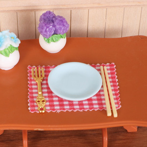 Ensemble de vaisselle miniature pour <span class=keywords><strong>maison</strong></span> de poupée, modèle miniature de <span class=keywords><strong>assiette</strong></span>, fourchette, baguettes et <span class=keywords><strong>set</strong></span> de table simulés, accessoires de bricolage pour scène ob11 - Product Image 3